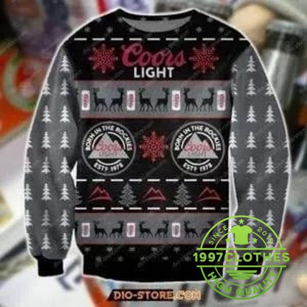 Coors Light Beer Ugly Christmas Sweater, Coors Light Sweater, Beer Ugly Sweater