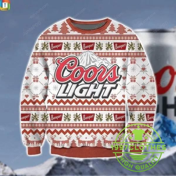 Coors Light Ugly Christmas Sweater, Coors Light Sweater, Beer Ugly Sweater