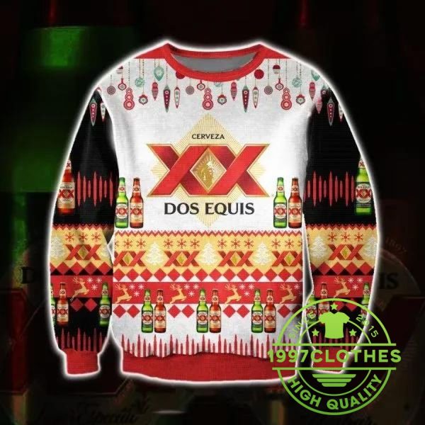 Dos Equis Beer Ugly Christmas Sweater, Beer Ugly Sweater