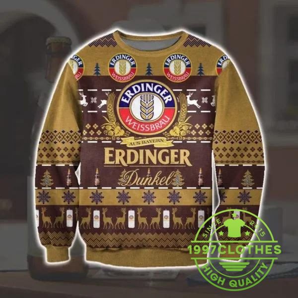 Erdinger Dunkel Ugly Christmas Sweater, Beer Ugly Sweater