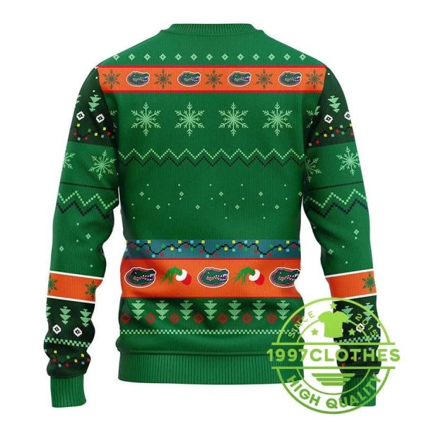 Florida Gators Grinch Ugly Christmas Sweater, Florida Gators Ugly Sweater, NFL Ugly Sweater