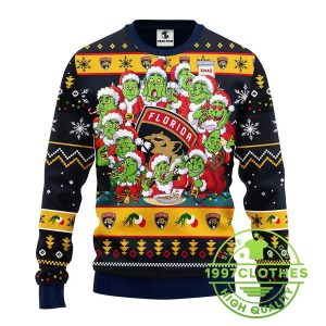 Florida Panthers 12 Grinch Xmas Day Ugly Christmas Sweater 1