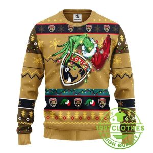 Florida Panthers Grinch Ugly Christmas Sweater 1