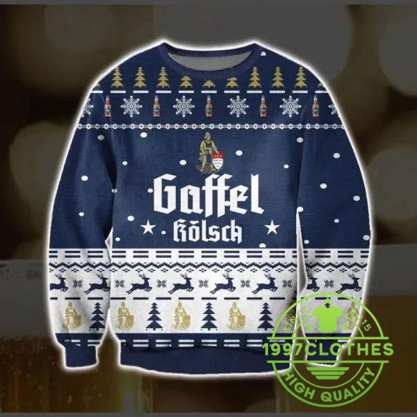 Gaffel Kolsch Beer Ugly Christmas Sweater, Beer Ugly Sweater