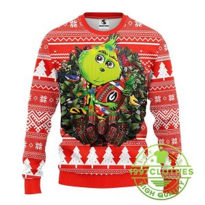 Georgia Bulldogs Grinch Hug Ugly Christmas Sweater 1