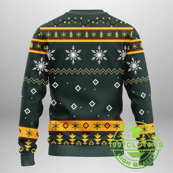 Green Bay Packers Funny Grinch Ugly Christmas Sweater, Green Bay Packers Ugly Sweater, NFL Ugly Sweater