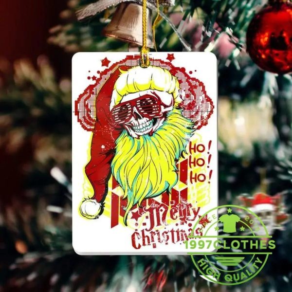 HO HO HO! Comical Skull Christmas Ornament, Skull Christmas Decorations