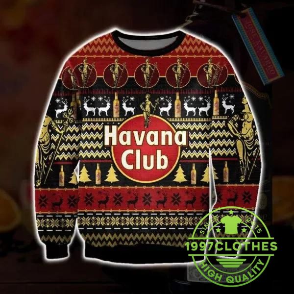 Havana Club Ugly Christmas Sweater, Beer Ugly Sweater