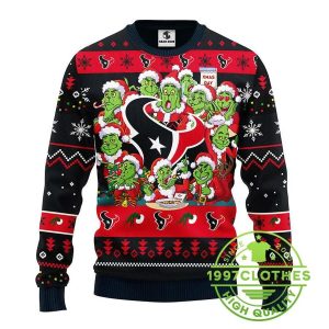 Houston Texans 12 Grinch Xmas Day Ugly Christmas Sweater 1 2