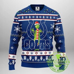 Indianapolis Colts Funny Grinch Ugly Christmas Sweater 1