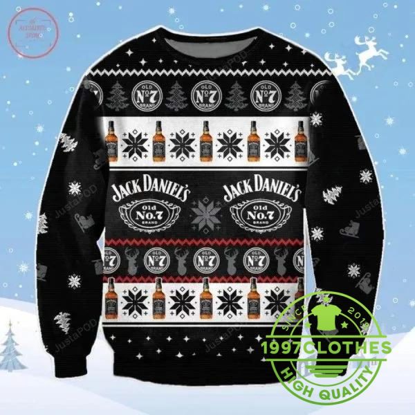 Jack Daniels Ugly Christmas Sweater, Beer Ugly Sweater