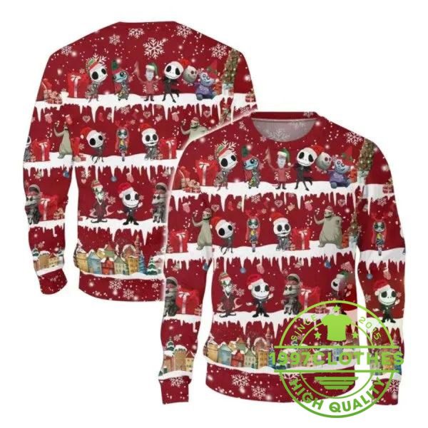 Jack Sally Oogie Boogie Ugly Sweater, Halloween Christmas Sweater