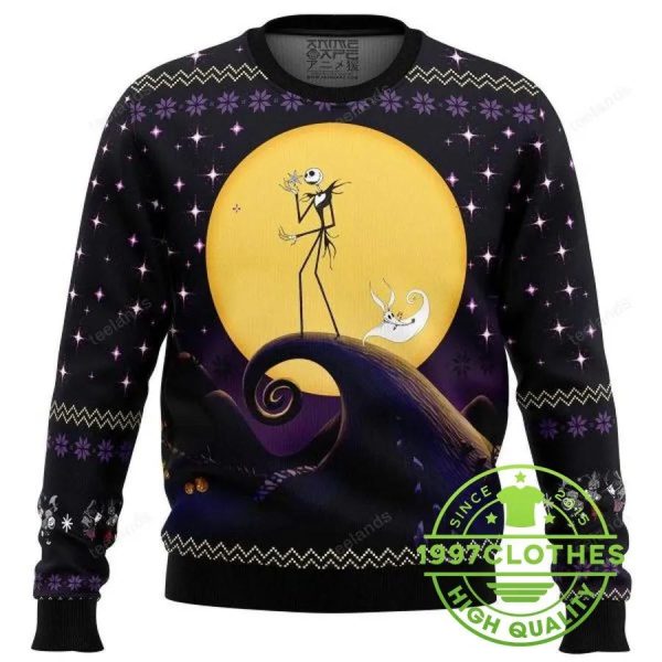 Jack Skellington Christmas Ugly Sweater, Jack Skellington Ugly Sweater