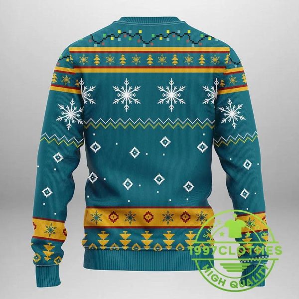 Jacksonville Jaguars Funny Grinch Ugly Christmas Sweater, Jacksonville Jaguars Ugly Sweater, NFL Ugly Sweater