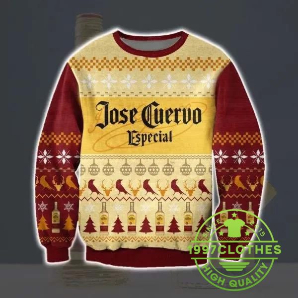 Jose Cuervo Especial Tequila Ugly Christmas Sweater, Beer Ugly Sweater