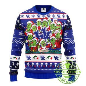 Kentucky Wildcats 12 Grinch Xmas Day Ugly Christmas Sweater 1