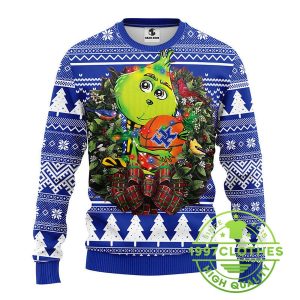 Kentucky Wildcats Grinch Hug Ugly Christmas Sweater 1