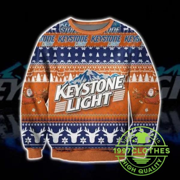 Keystone Light Beer Ugly Christmas Sweater, Keystone Light Sweater, Beer Ugly Sweater