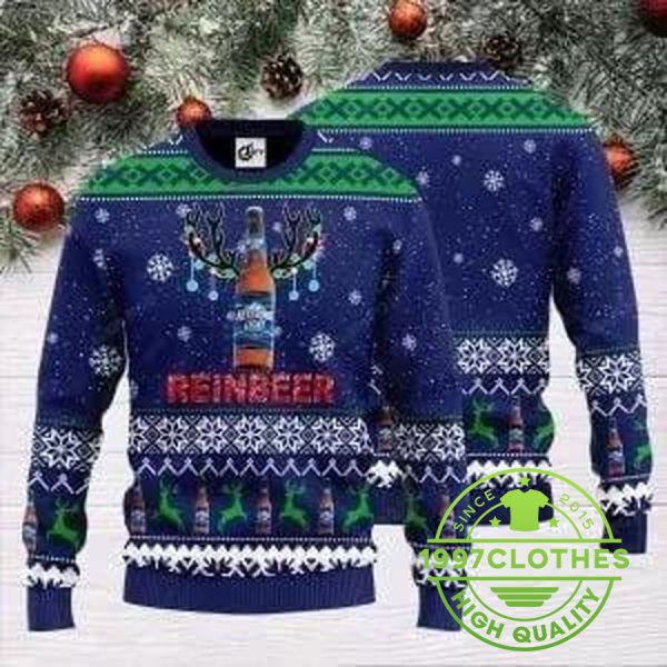 Keystone Light Reinbeer Christmas Ugly Christmas Sweater, Keystone Light Sweater, Beer Ugly Sweater