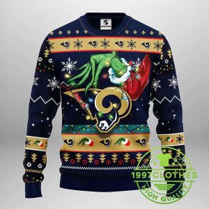 Los Angeles Rams Grinch Ugly Christmas Sweater 1