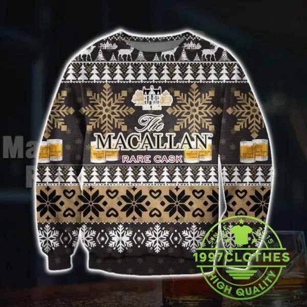 Macallan Rare Cask Ugly Christmas Sweater, Beer Ugly Sweater