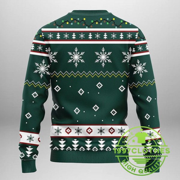 Michigan State Spartans Funny Grinch Ugly Christmas Sweater, Michigan State Spartans Ugly Sweater, NCAA Ugly Sweater