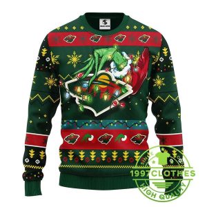 Minnesota Wild Grinch Ugly Christmas Sweater 1