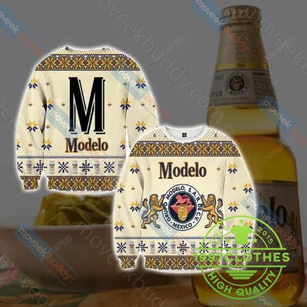 Modelo Ugly Christmas Sweater, Modelo Ugly Sweater, Beer Ugly Sweater