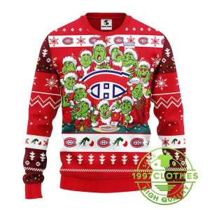 Montreal Canadians 12 Grinch Xmas Day Ugly Christmas Sweater 1