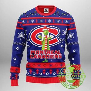 Montreal Canadians Funny Grinch Ugly Christmas Sweater 1