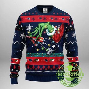 New England Patriots Grinch Ugly Christmas Sweater 1