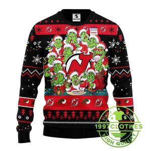 New Jersey Devils 12 Grinch Xmas Day Ugly Christmas Sweater 1