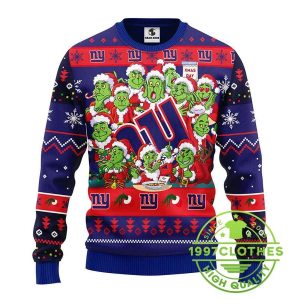 New York Giants 12 Grinch Xmas Day Ugly Christmas Sweater 1 2