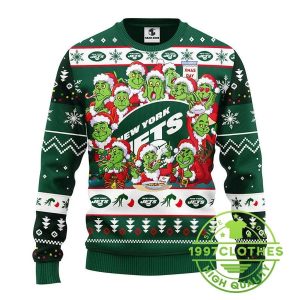 New York Jets 12 Grinch Xmas Day Ugly Christmas Sweater 1 2