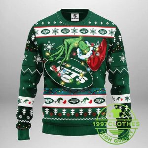 New York Jets Grinch Ugly Christmas Sweater 1