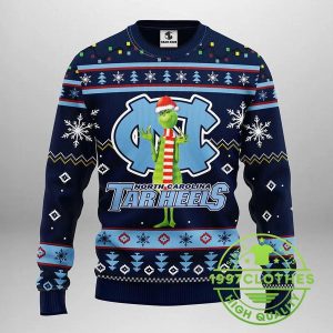 North Carolina Tar Heels Funny Grinch Ugly Christmas Sweater 1