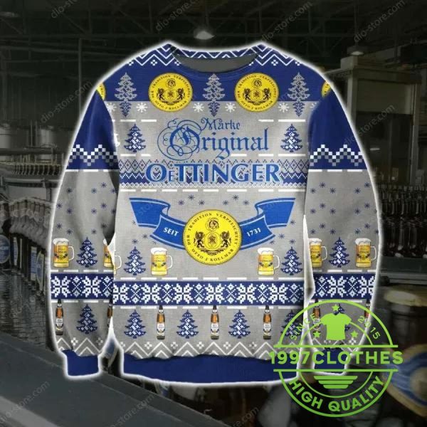 Oettinger Ugly Christmas Sweater, Beer Ugly Sweater