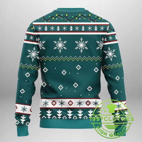 Philadelphia Eagles Funny Grinch Ugly Christmas Sweater, Philadelphia Eagles Ugly Sweater, NFL Ugly Sweater