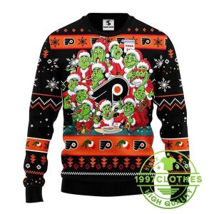 Philadelphia Flyers 12 Grinch Xmas Day Ugly Christmas Sweater 1