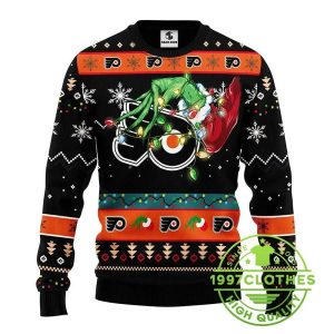 Philadelphia Flyers Grinch Ugly Christmas Sweater 1