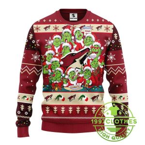 Phoenix Coyotes 12 Grinch Xmas Day Ugly Christmas Sweater 1