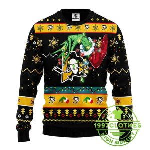 Pittsburgh Penguins Grinch Ugly Christmas Sweater 1