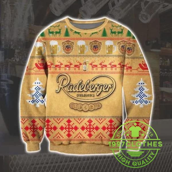 Radeberger Pilsner Beer Ugly Christmas Sweater, Beer Ugly Sweater