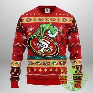 San Francisco 49ers Grinch Ugly Christmas Sweater 1