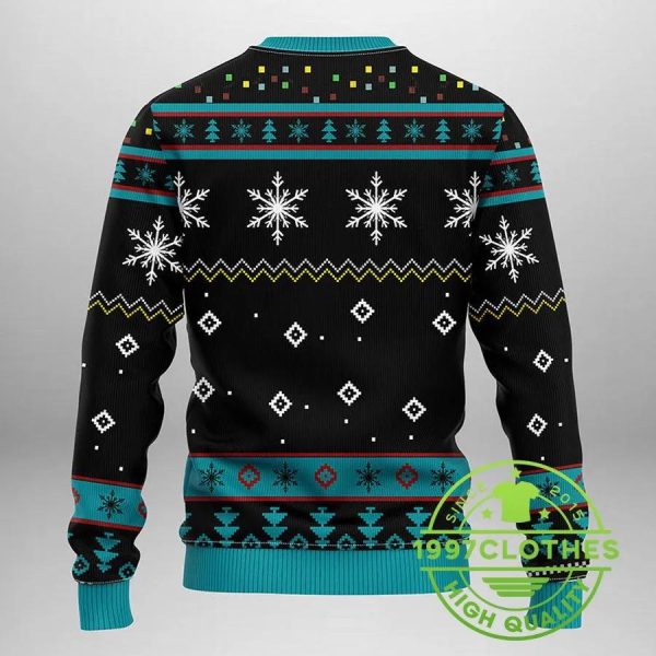 San Jose Sharks Funny Grinch Ugly Christmas Sweater, San Jose Sharks Ugly Sweater, NHL Ugly Sweater