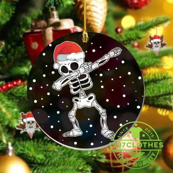 Skeleton DAB Skull Christmas Ornament, Skull Christmas Decorations