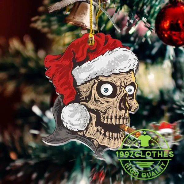 Spooky Skull Christmas Ornament, Custom Christmas Ornament, Skull Christmas Decorations