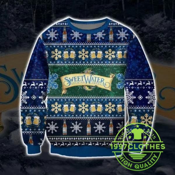 Sweet Water Ugly Christmas Sweater, Beer Ugly Sweater