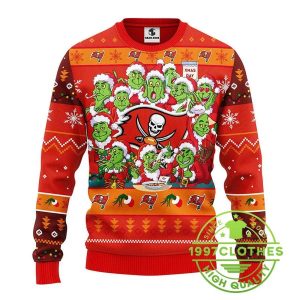 Tampa Bay Buccaneers 12 Grinch Xmas Day Ugly Christmas Sweater 1 2