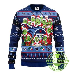 Tennessee Titans 12 Grinch Xmas Day Ugly Christmas Sweater 1 2